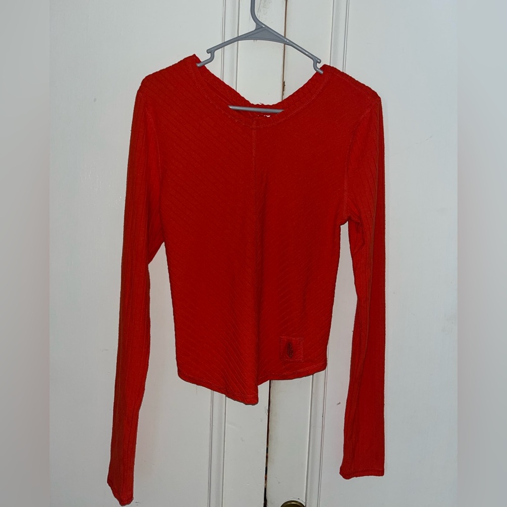 FP Movement by Free People Red Long Sleeve Top